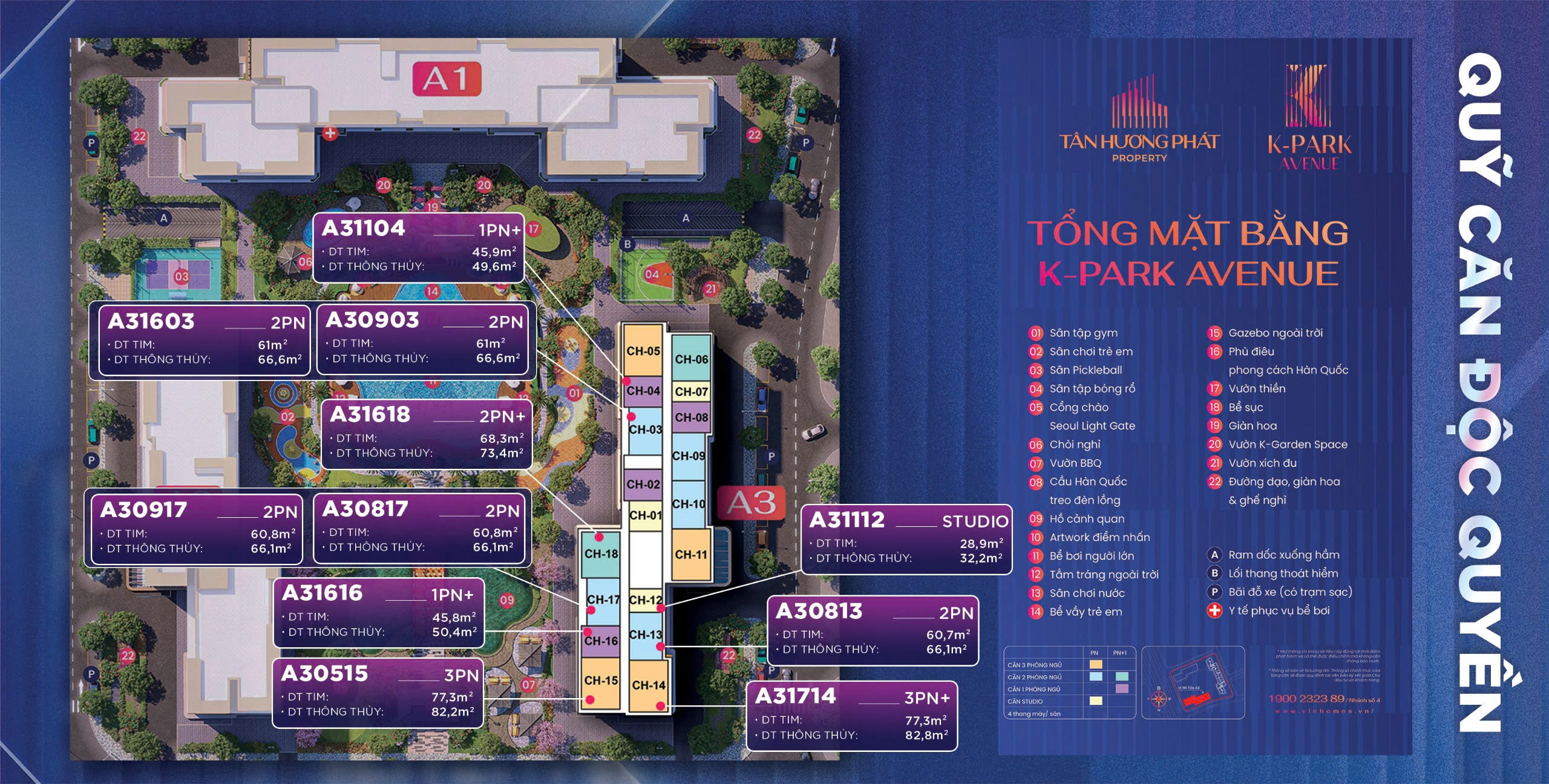 mặt bằng tòa A3 k park thanh hóa